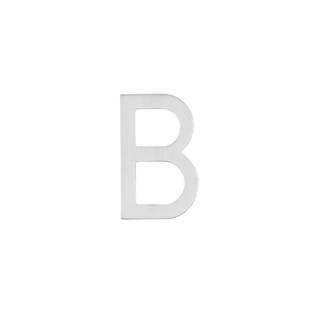 Huisletter B 100 mm rvs geborst. afbeelding