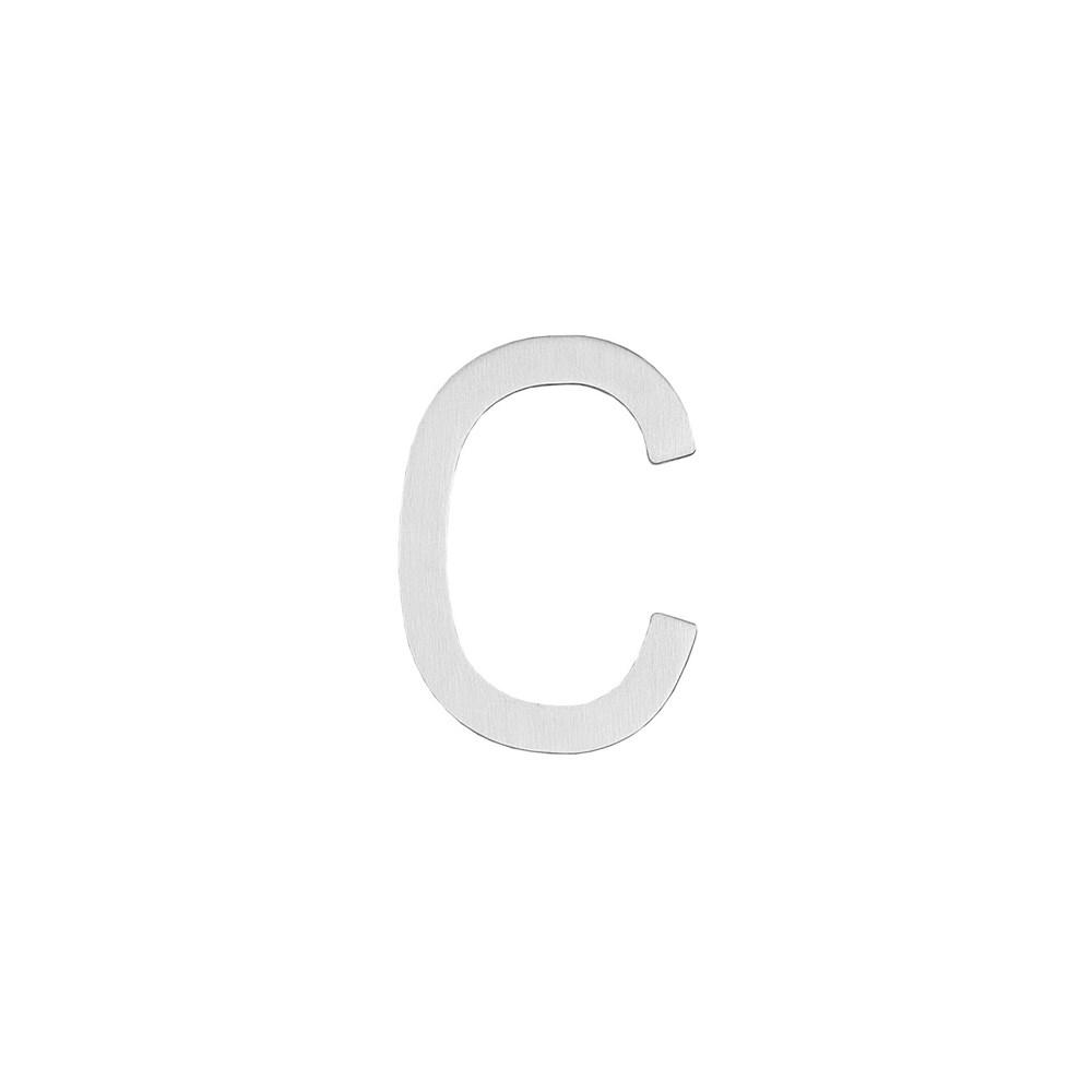 Huisletter C 100 mm rvs geborst. afbeelding