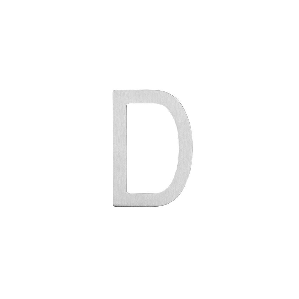 Huisletter D 100 mm rvs geborst. afbeelding