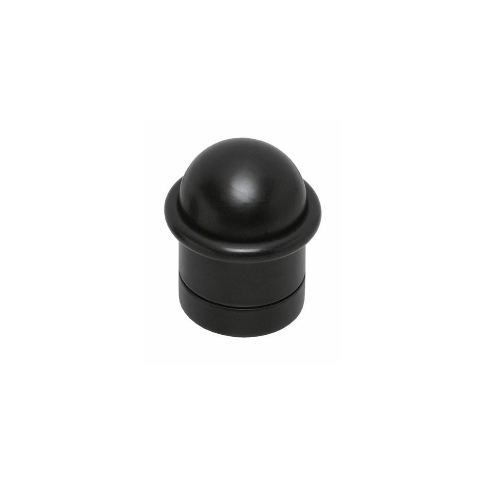 Deurstop met ring mat zwart afbeelding