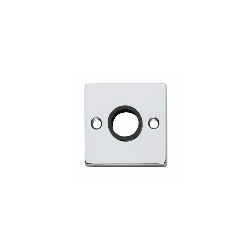 Rozetten met nokken vierkant 55x55x8mm messing verchroomd afbeelding