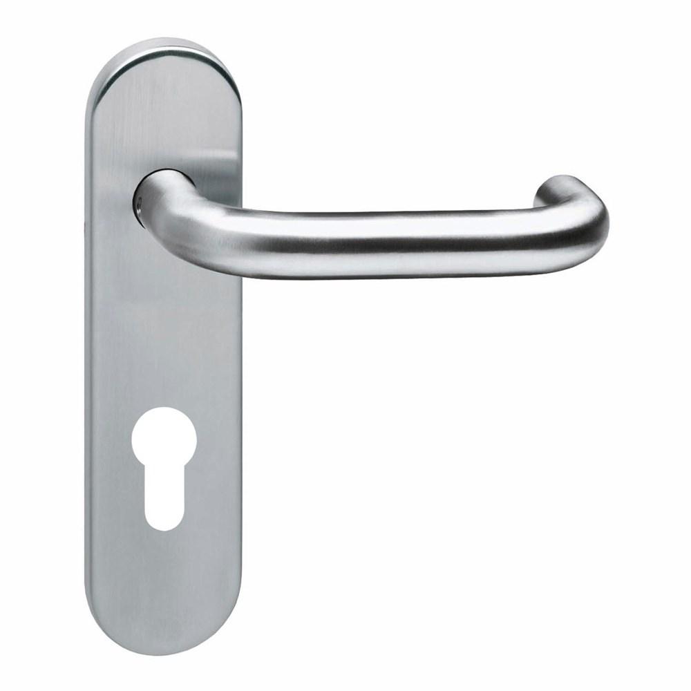 Kurzschildgarnitur 0035.077536 VA 304 PZ rd Drückergrt.INTERSTEEL afbeelding