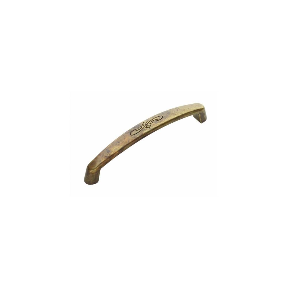 Greep motief bloem 128mm antiek afbeelding
