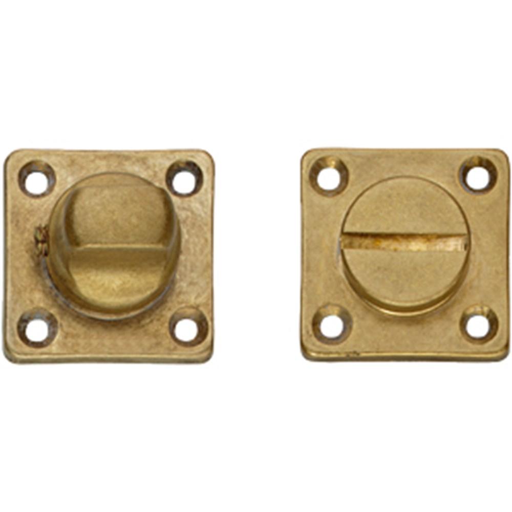 WC-sluiting 8mm vierkant 38x38x5mm messing getrommeld afbeelding