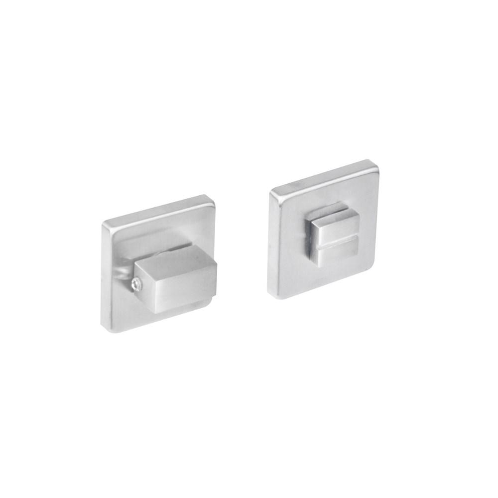 WC-sluiting 6mm staal verdekt met nokken vierkant 53x53x8mm zonder venster rvs afbeelding