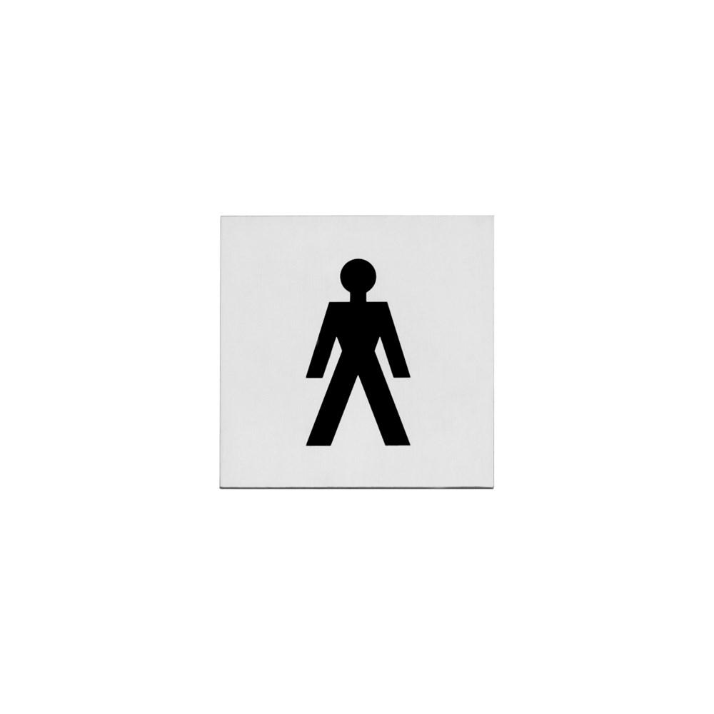 Pictogram herentoilet zelfklevend vierkant rv afbeelding