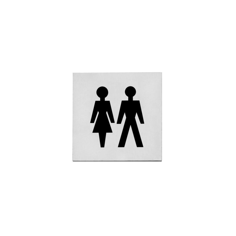Pictogram dames- en herentoilet zelfklevend v afbeelding