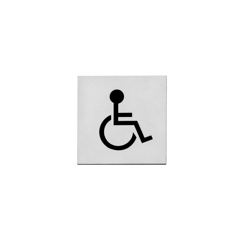 Pictogram toilet mindervalide zelfklevend rvs afbeelding