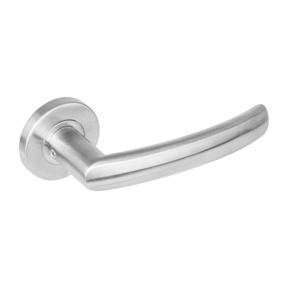 Deurkr.Blok m.rozet met 7 mm nok rvs geborst. afbeelding