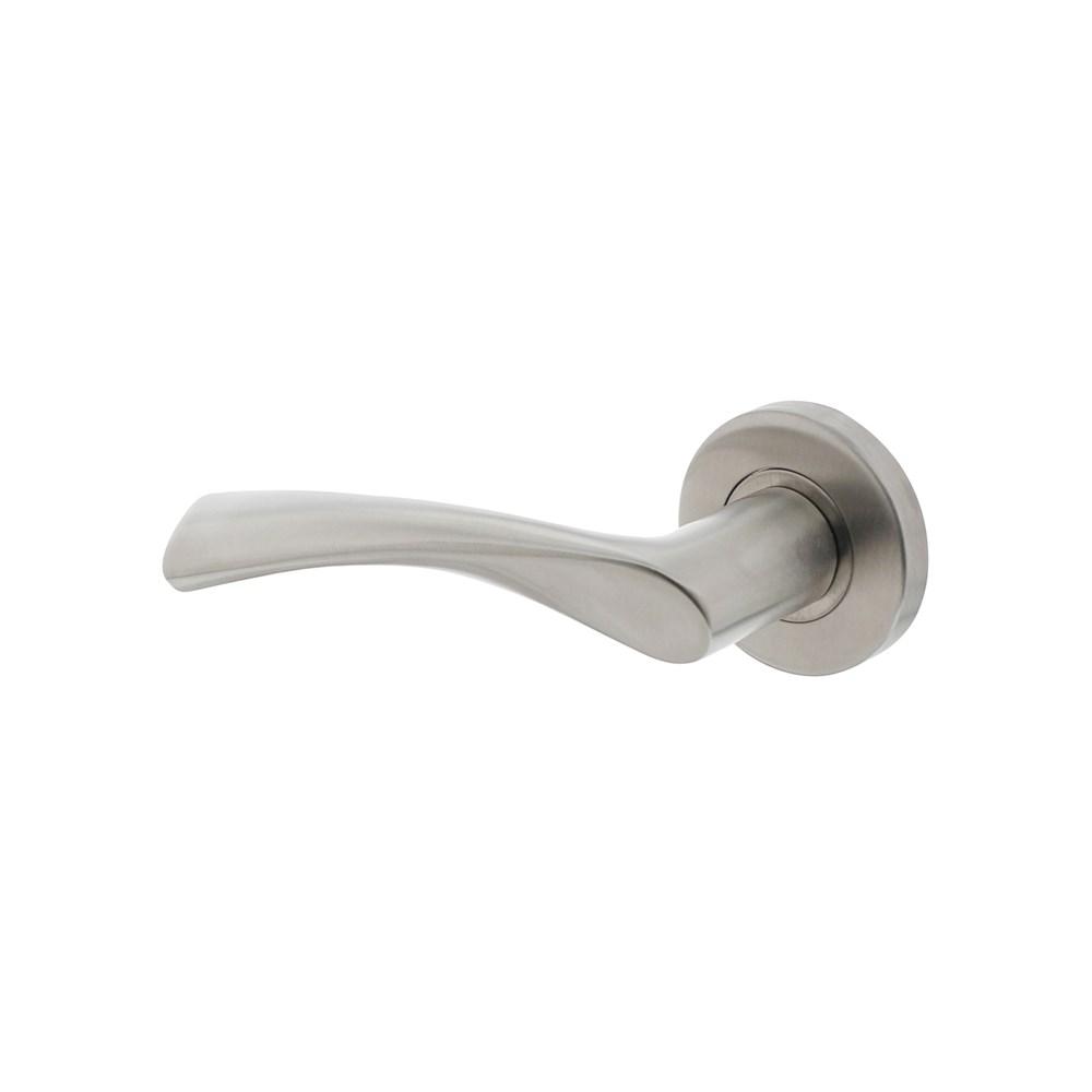 Gatdeel links 1279 Vlinder op rond rozet staal met 7mm nok RVS afbeelding