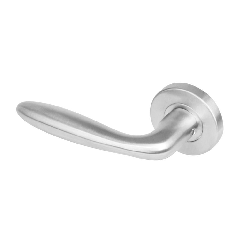Gatdeel links 1281 Jupiter op rond rozet staal met 7mm nok RVS afbeelding