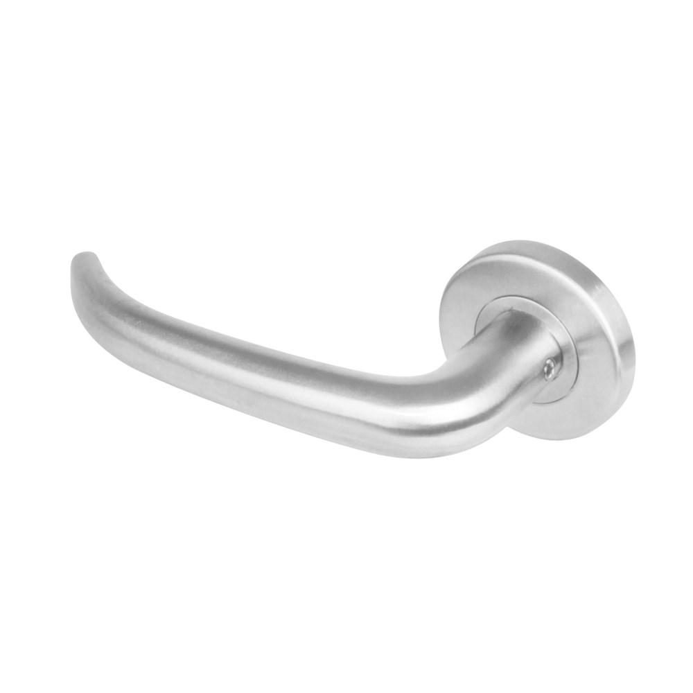 Gatdeel links 1282 Sabel op rond rozet staal met 7mm nok RVS afbeelding