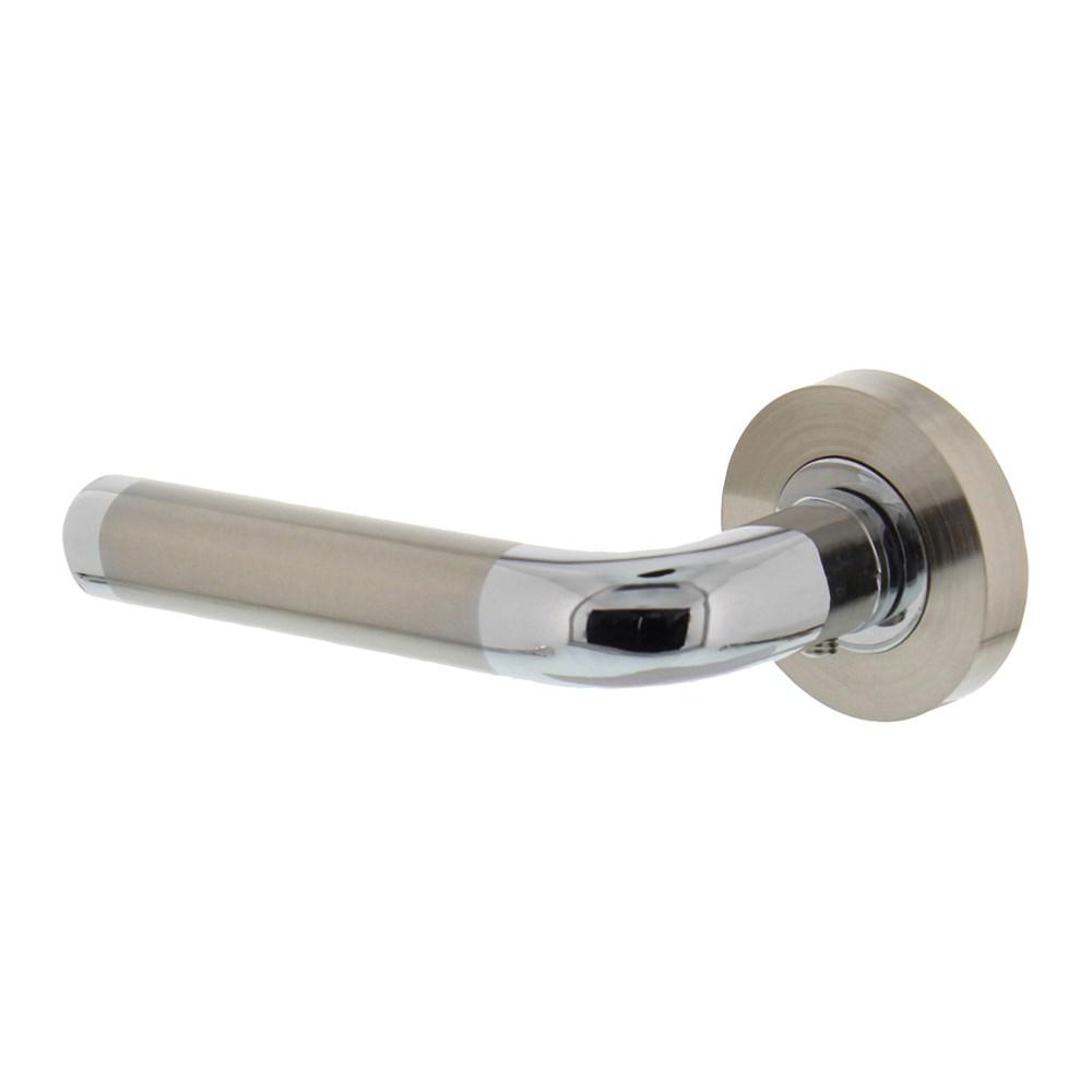 Gatdeel links Agatha op rond rozet 7mm nokken chroom/nikkel mat afbeelding