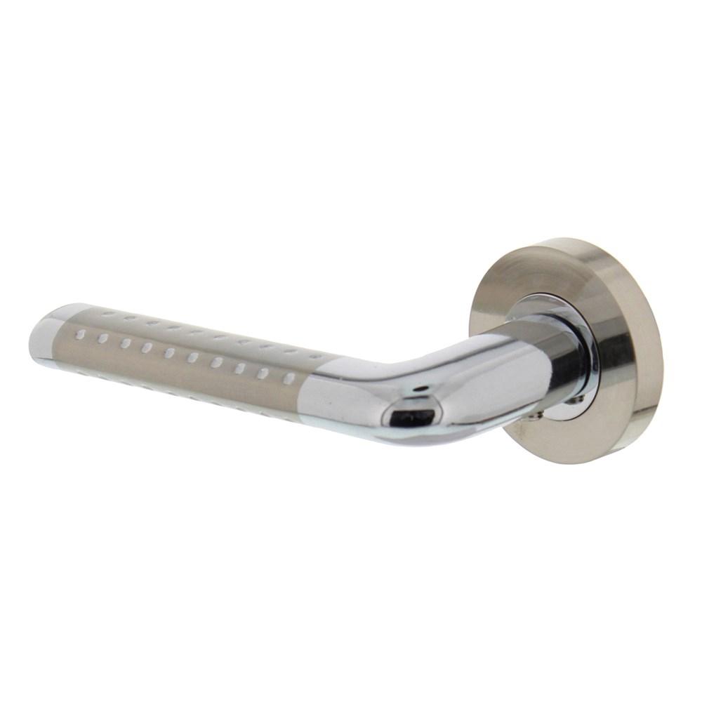 Gatdeel links Marion op rond rozet 7mm nokken chroom/nikkel mat afbeelding