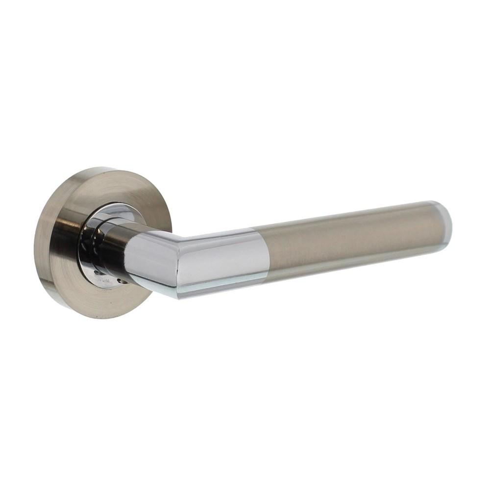 Gatdeel links 1693 Bastian op rond rozet 7mm nokken chroom/nikkel mat afbeelding