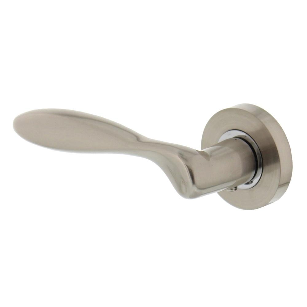 Gatdeel links 1695 George op rond rozet 7mm nokken nikkel mat afbeelding