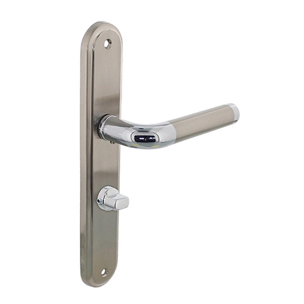 Deurkruk Agatha op schild WC 63 mm chroom afbeelding