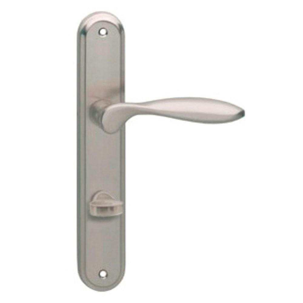 Deurkruk George schild WC 63 mm nikkel mat afbeelding