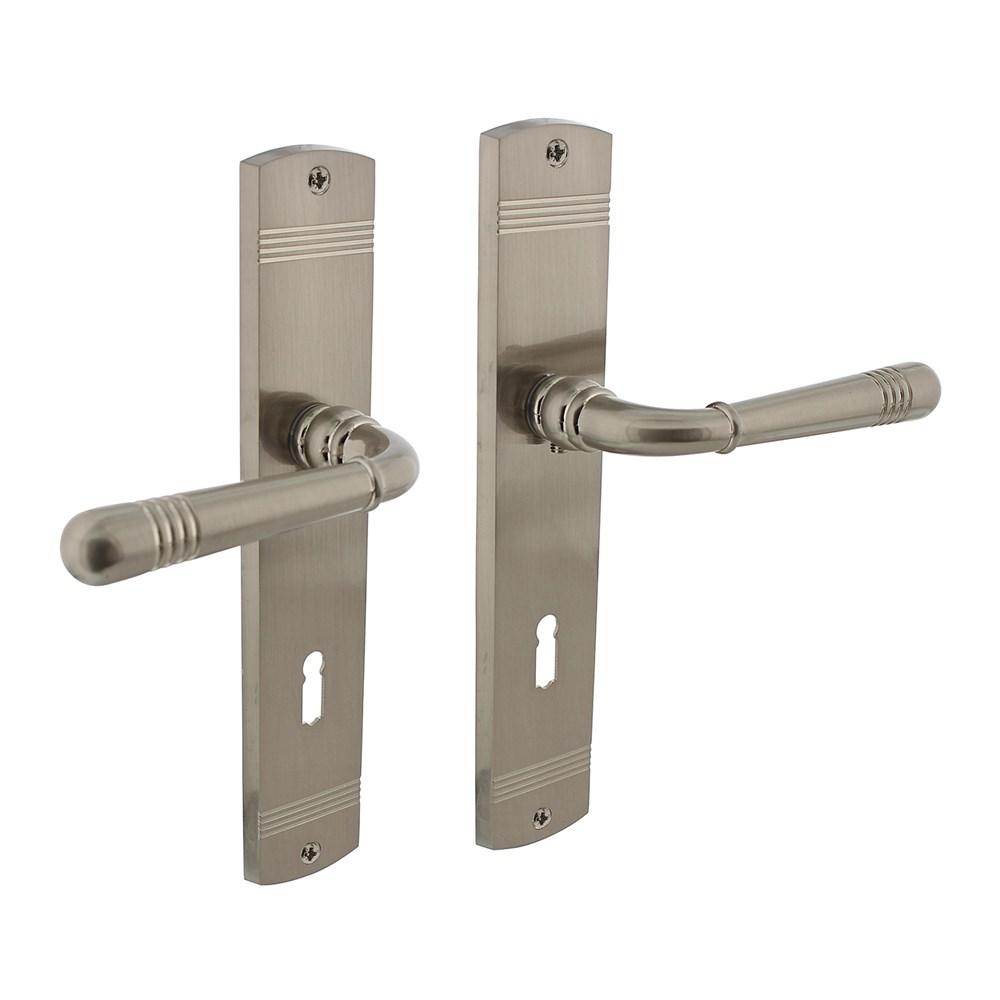 Deurkruk 1705 Emily op langschild sleutelgat 72mm nikkel mat afbeelding