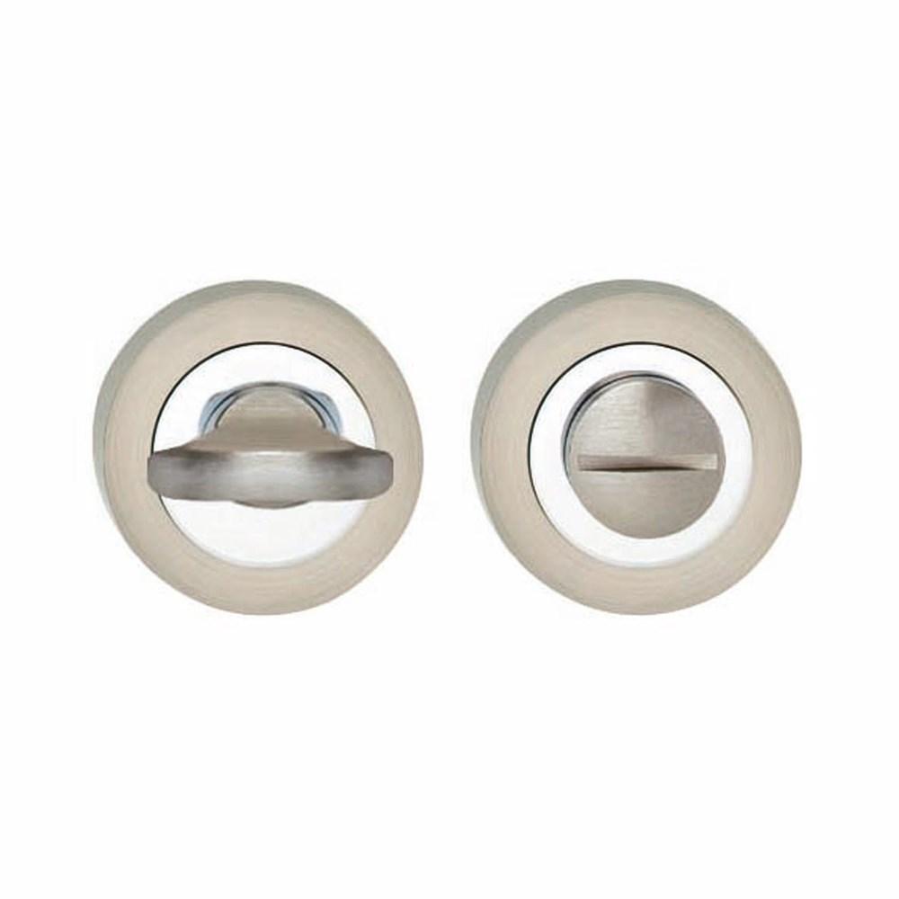 WC-sluiting 6mm verdekt met nokken ø52x10mm zamak chroom/nikkel mat afbeelding