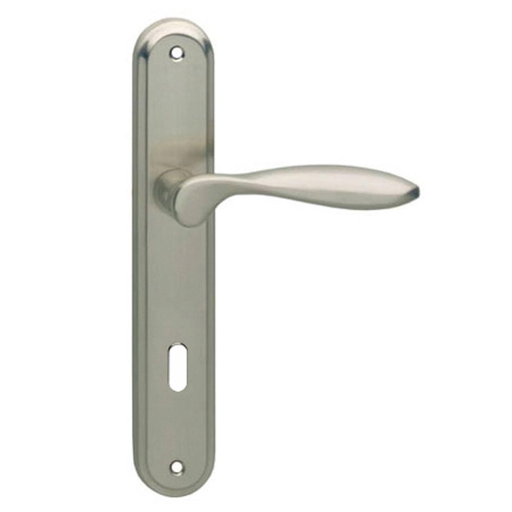 Deurkr.George schild sl.gat 72 mm nikkel mat afbeelding