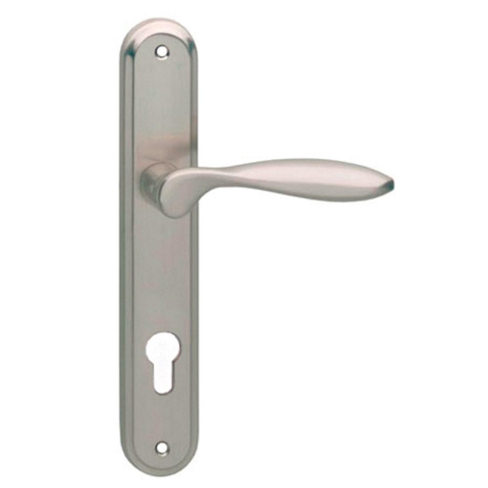 Deurkruk George schild PC 72 mm nikkel mat afbeelding