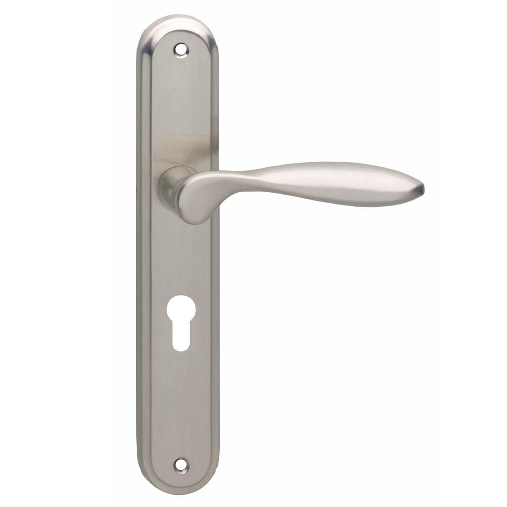 Deurkruk George schild PC 55 mm nikkel mat afbeelding