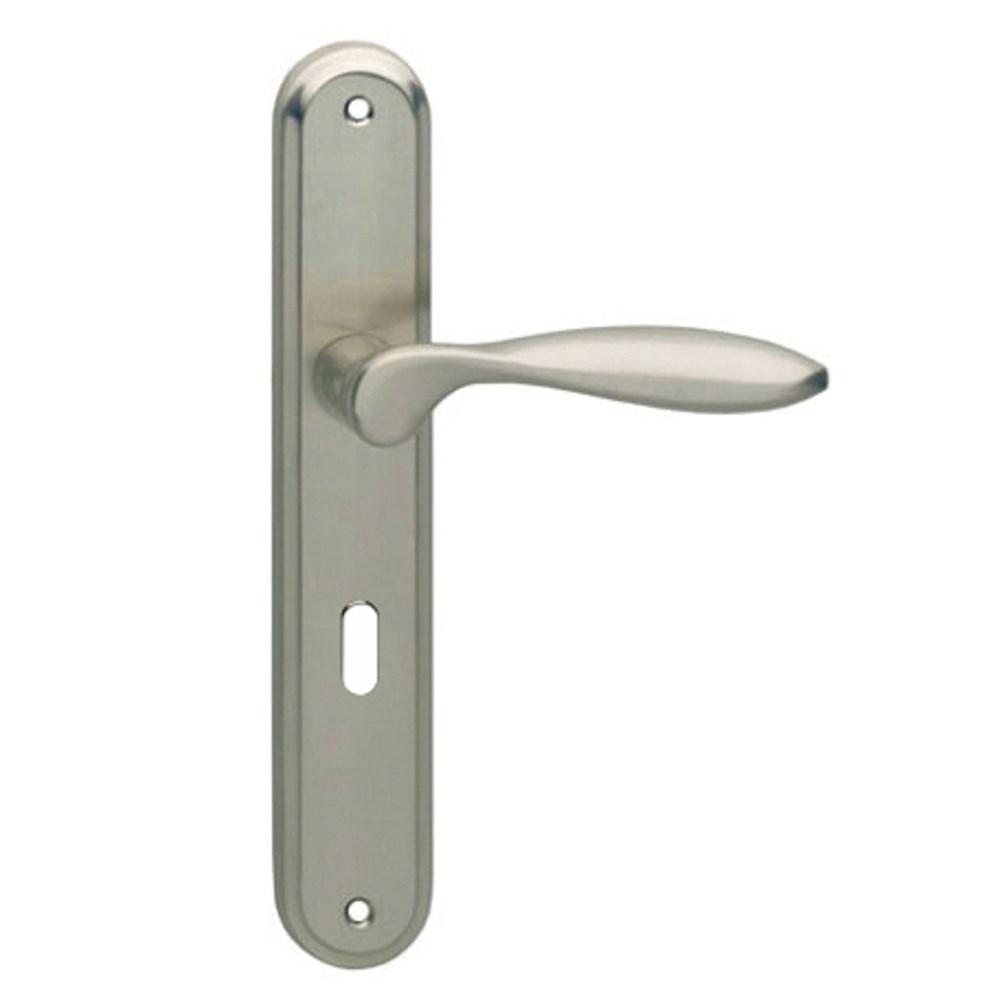 Deurkr.George schild sl.gat 56 mm nikkel mat afbeelding