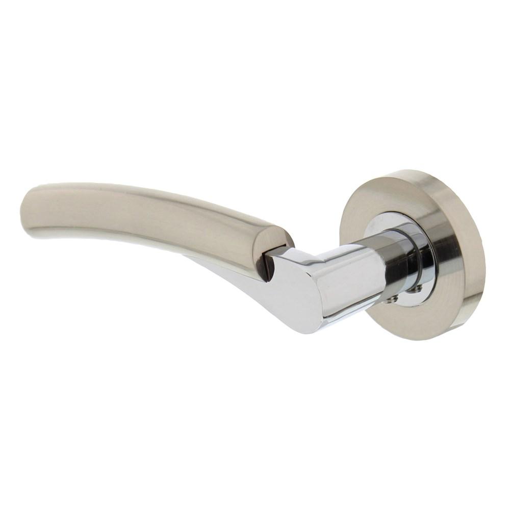 Gatdeel links 1700 Bryan op rond rozet 7mm nokken chroom/nikkel mat afbeelding