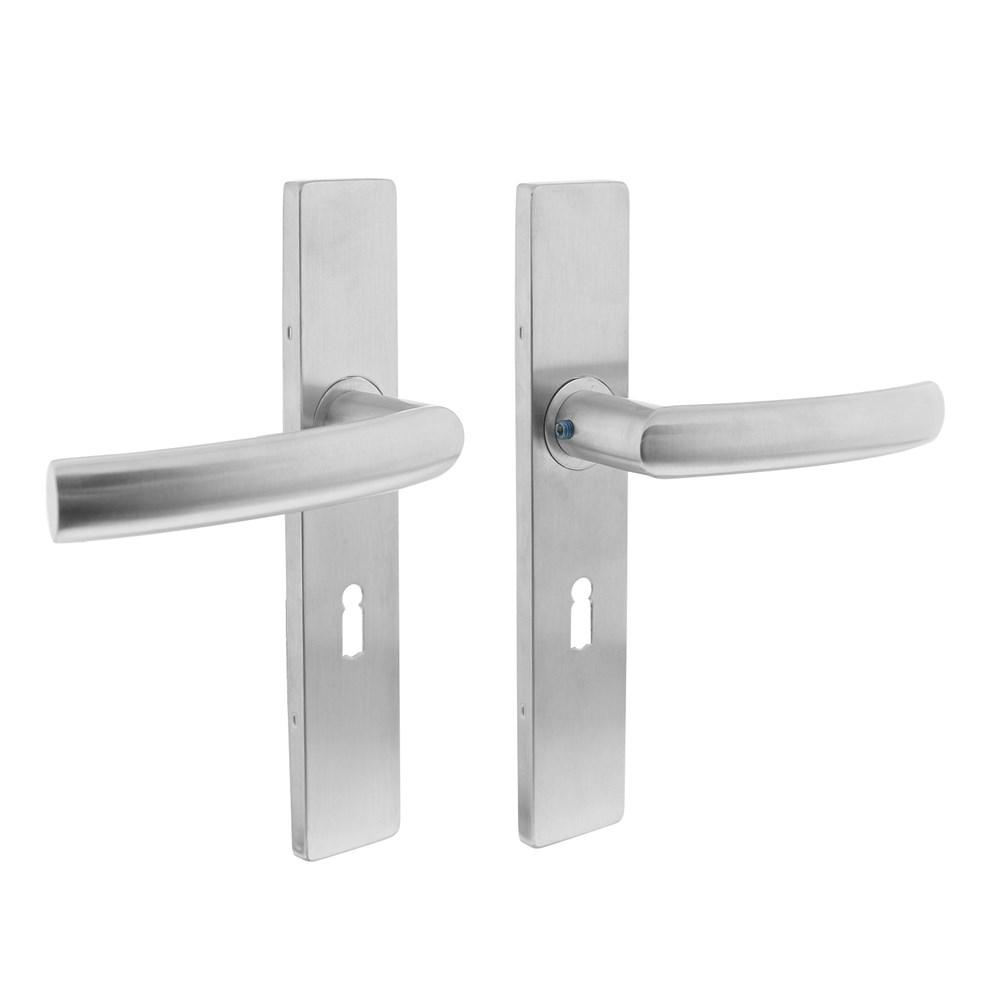 Deurkr.Blok op rechth. schild sl.gat 56 mm rv afbeelding