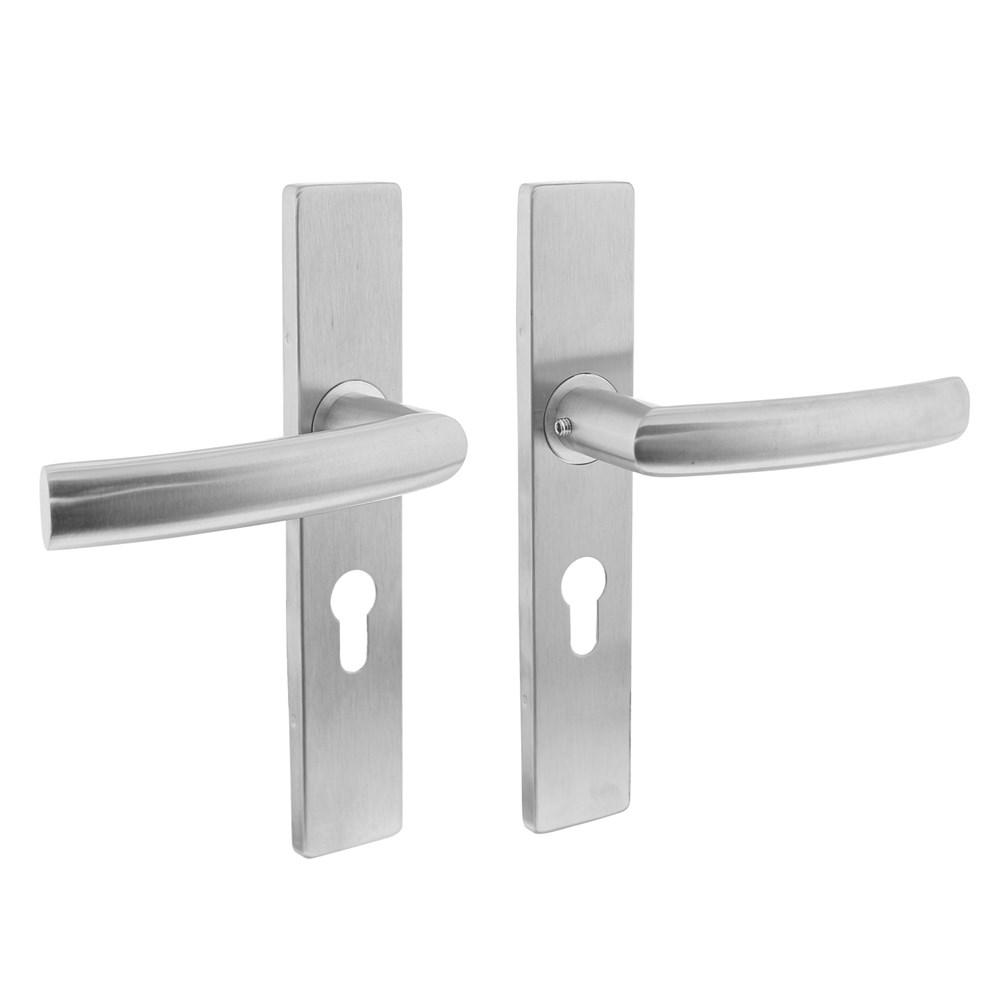 Deurkr.Blok op rechth. schild PC 55 mm rvs ge afbeelding
