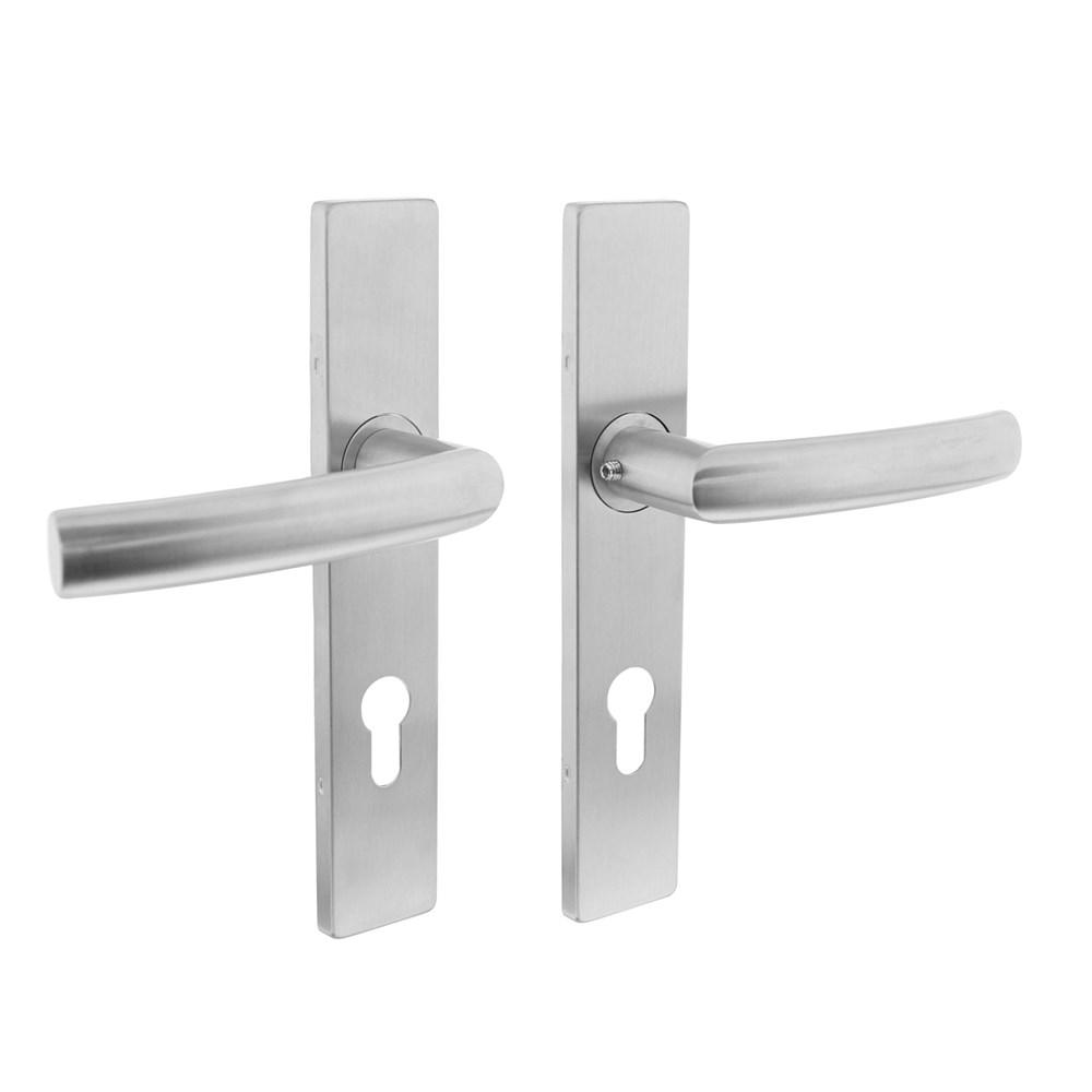 Deurkr.Blok op rechth. schild PC 72 mm rvs ge afbeelding