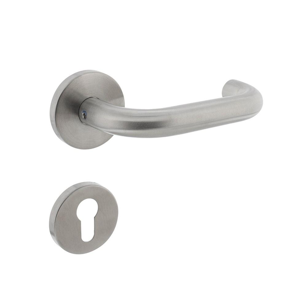 Deurkruk rond op rozet EN1906 + PC-plaatjes 55mm afbeelding