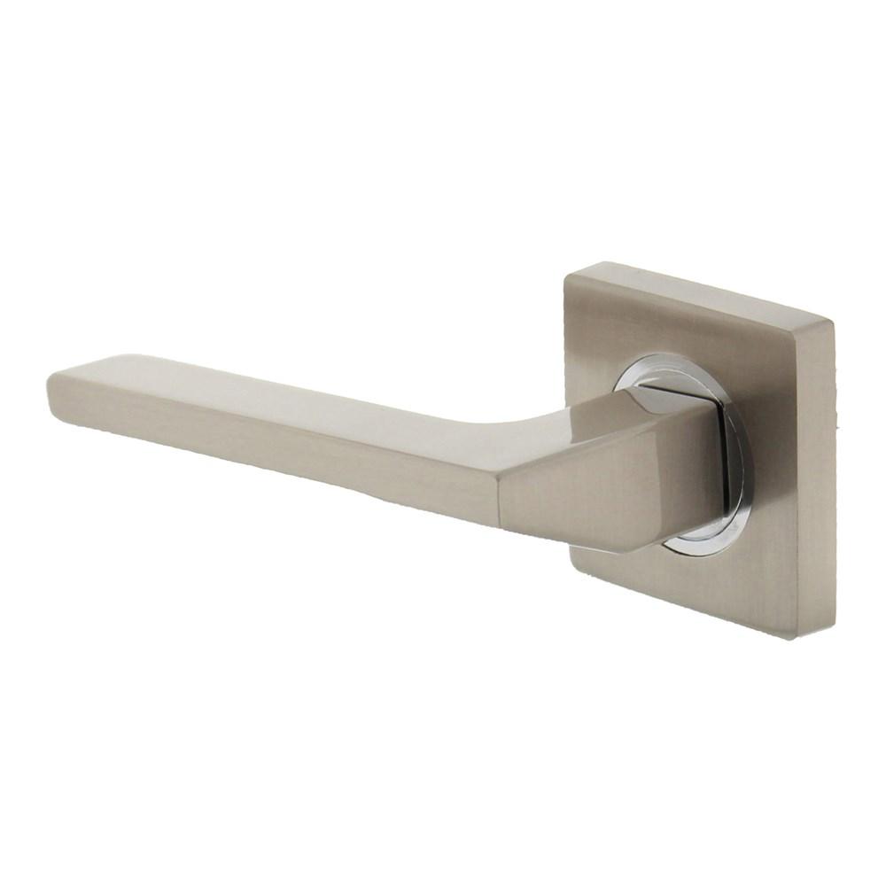 Gatdeel links 1715 Ben op vierkant rozet 7mm nokken chroom/nikkel mat afbeelding