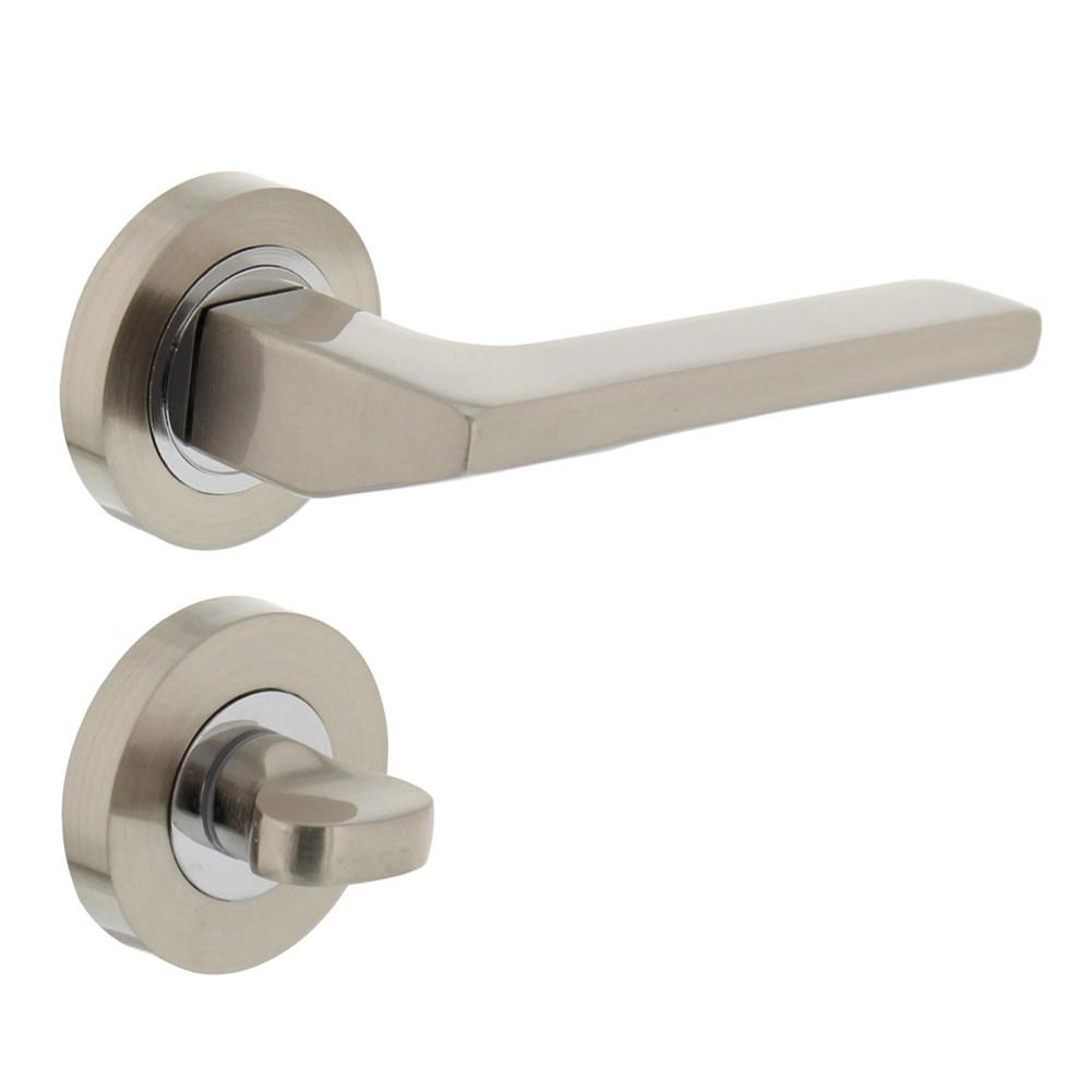 Deurkruk 1705 Ben op rond rozet 7mm nokken met WC8mm chroom/nikkel mat afbeelding