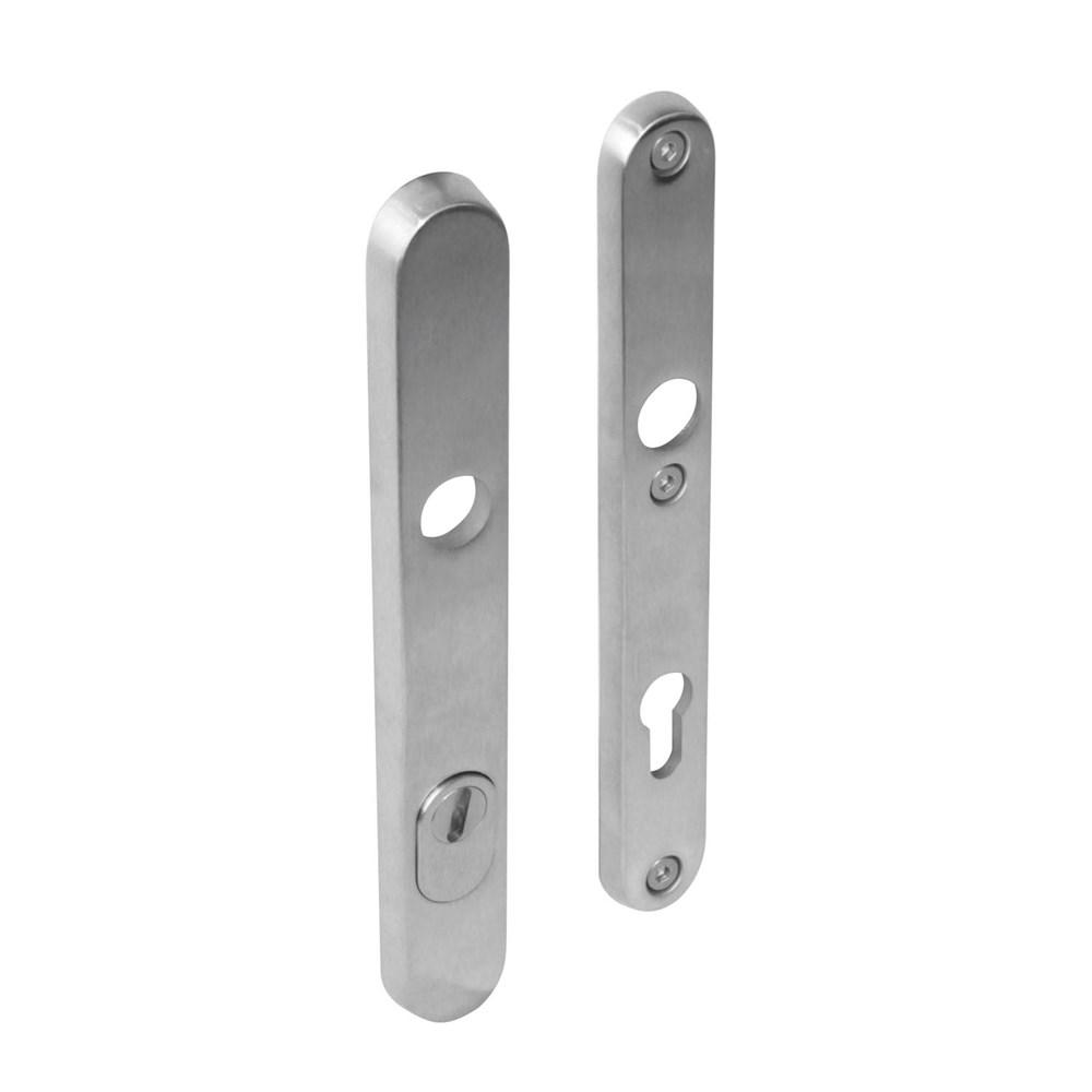 SKG3 smalschilden doorgaand profielcilindergat 92mm met kerntrek beveiliging RVS afbeelding