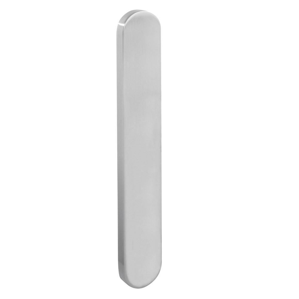 Schild XL ovaal verdekt 278x40x10mm geheel blind RVS afbeelding