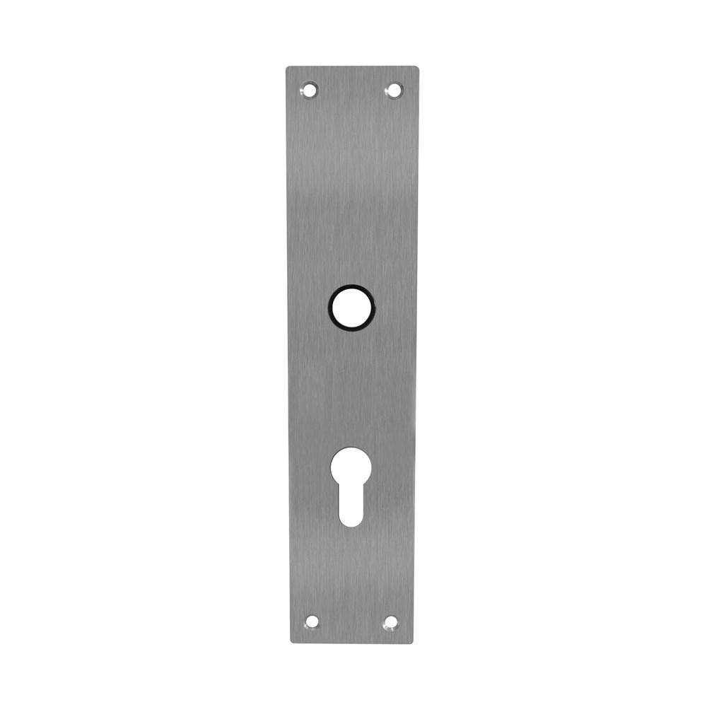 Schild renovatie rechthoekig 250 x 55mm x 2mm profielcilindergat 72mm RVS afbeelding