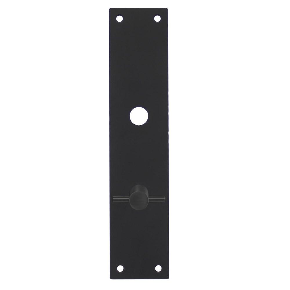 Schild renovatie rechthoekig 250 x 55mm x 2mm WC 63/8mm RVS/mat zwart afbeelding