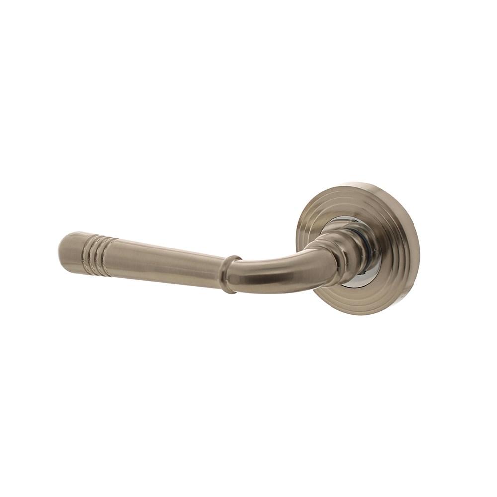 Gatdeel links 1725 Emily op rond rozet 7mm nokken chroom nikkel mat afbeelding