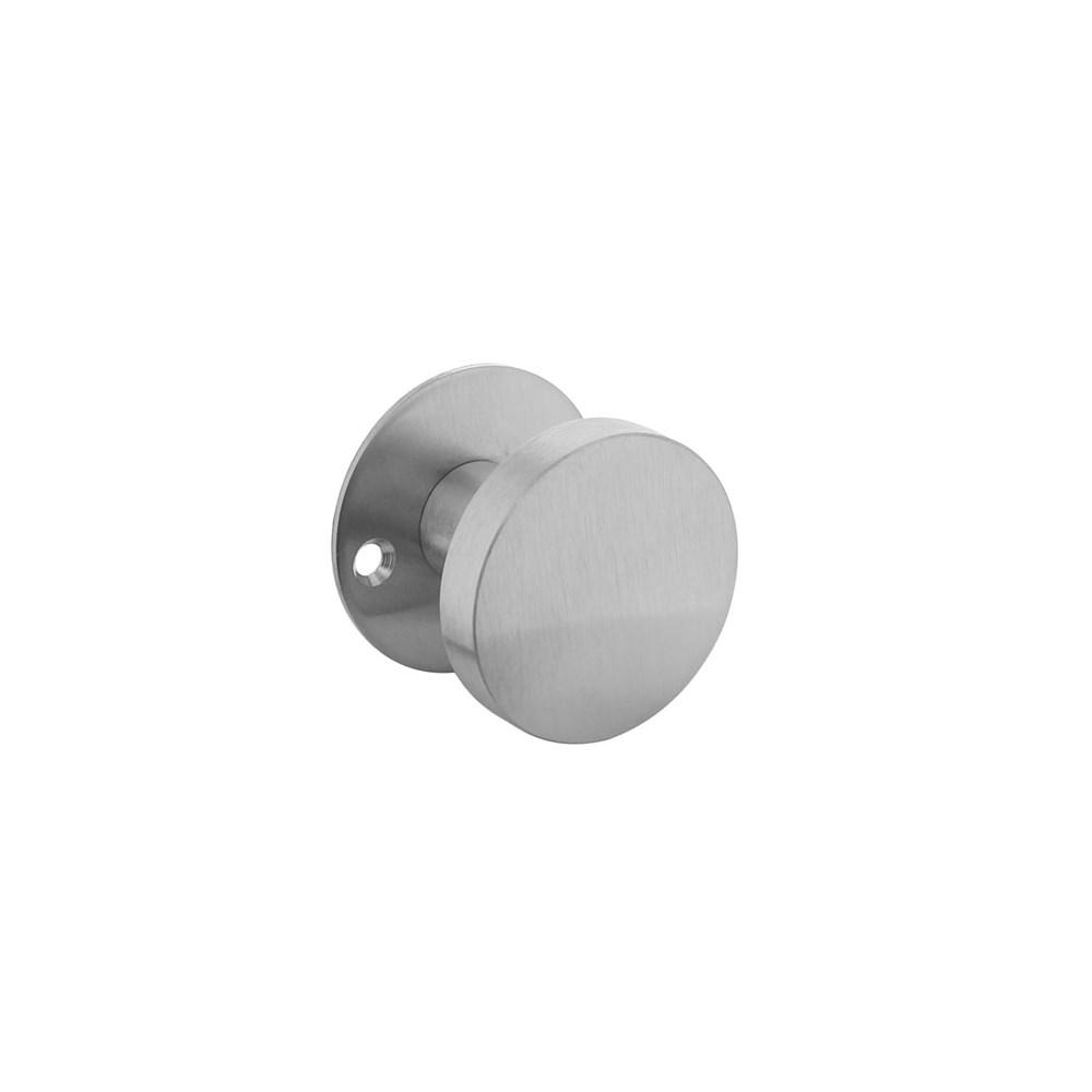 Intersteel Knop plat vast op platte rozet ø50x2mm incl. M4 bevestiging en stift, rvs