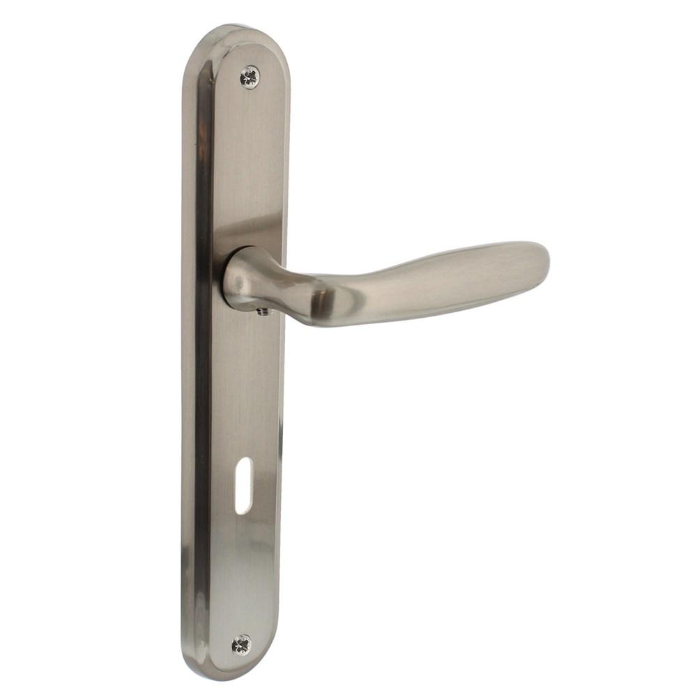 Deurkruk 1692 Bjorn op langschild sleutelgat 72mm nikkel mat afbeelding