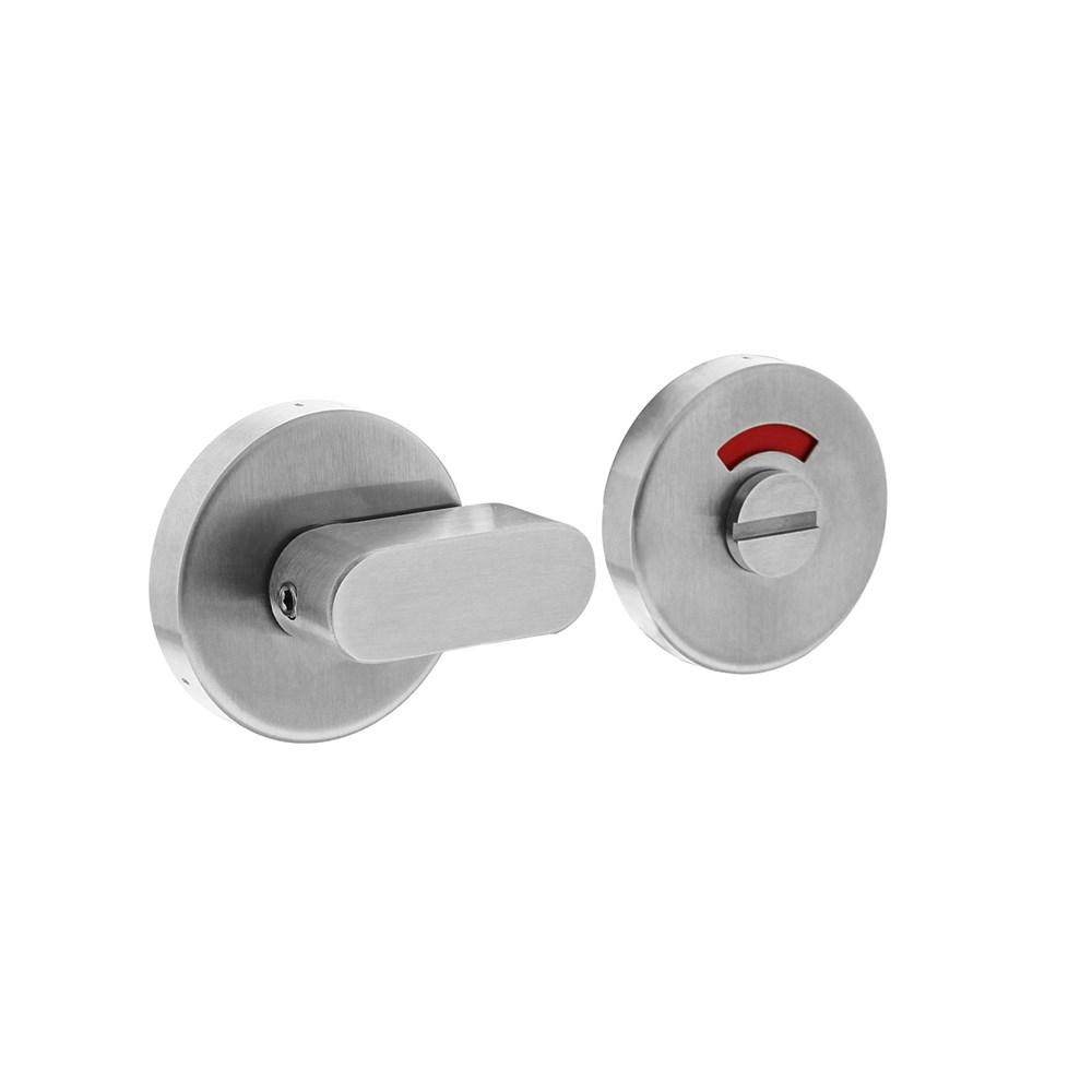 WC-sluiting 8mm staal verdekt ø53x10mm met comfortknop rvs afbeelding