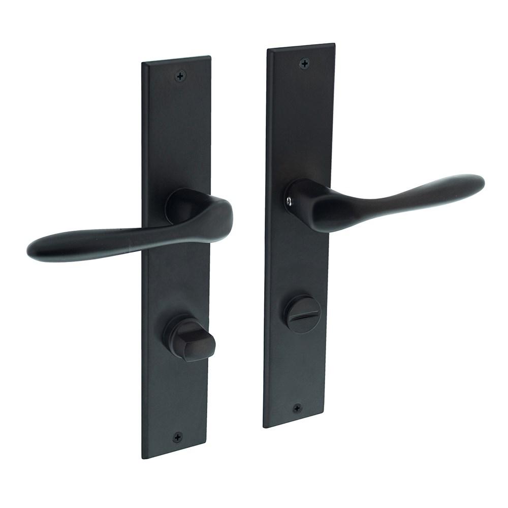 Deurkruk Banaan met schild 236x44x5mm WC 78/8mm zwart afbeelding