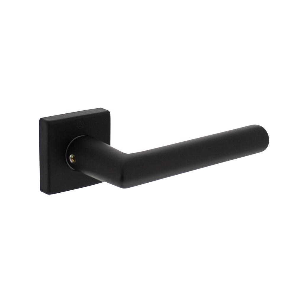 Gatdeel Broome op rozet 50x50x10 mm + 7mm nokken zwart afbeelding