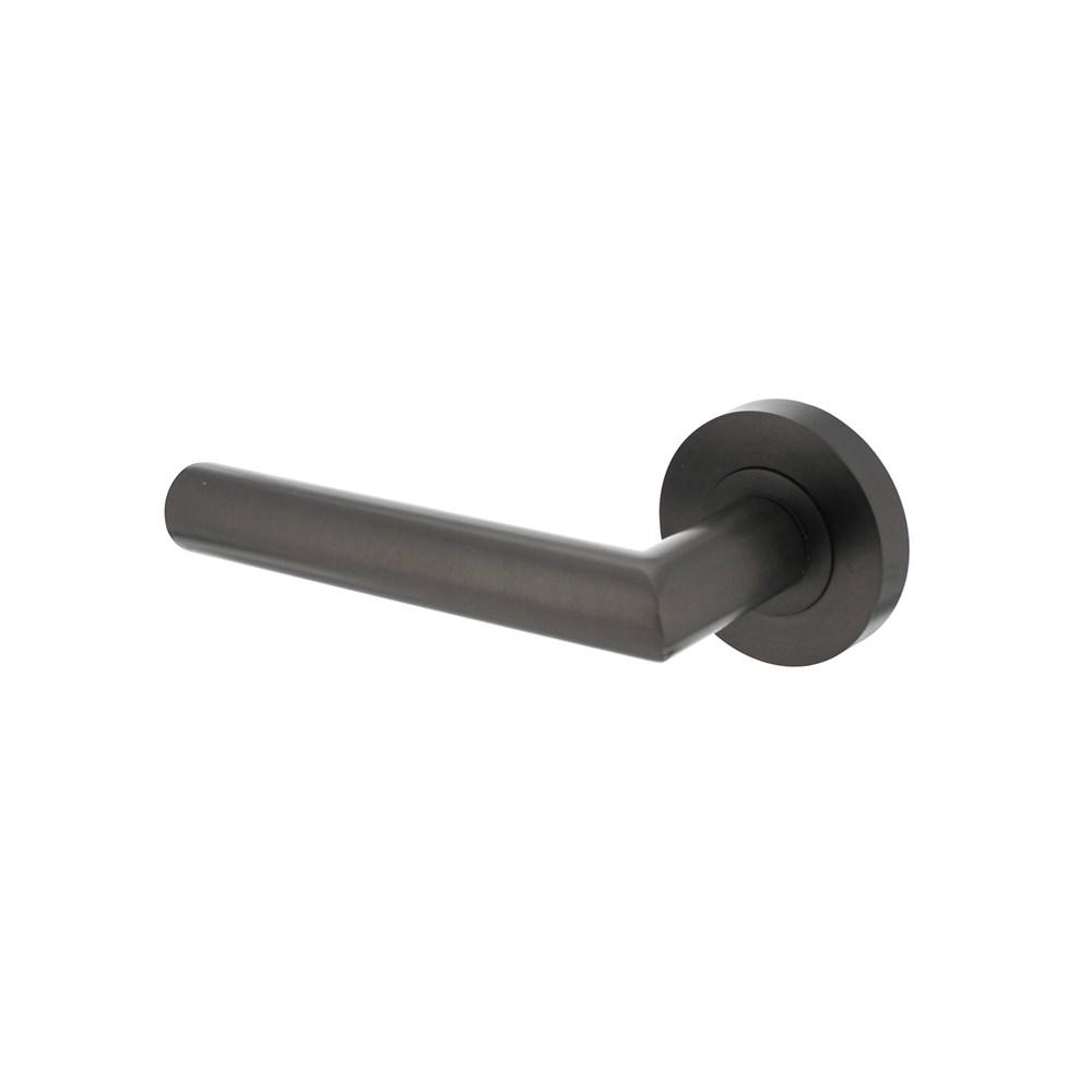 Gatdeel links Bastian op ronde rozet met nokken ø52x10mm antraciet-grijs afbeelding