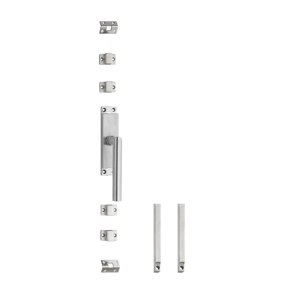 Set kruk-espagnolet rechts Hoek 90° ø19mm incl stangenset 2x 1245mm rvs geborsteld afbeelding