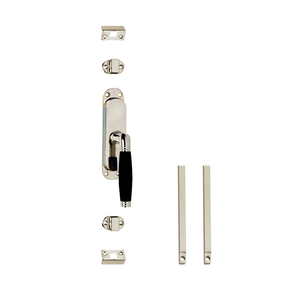 Set kruk-espagnolet rechts Ton 222 inclusief stangenset 2x 1250mm nikkel/ebbenhout afbeelding