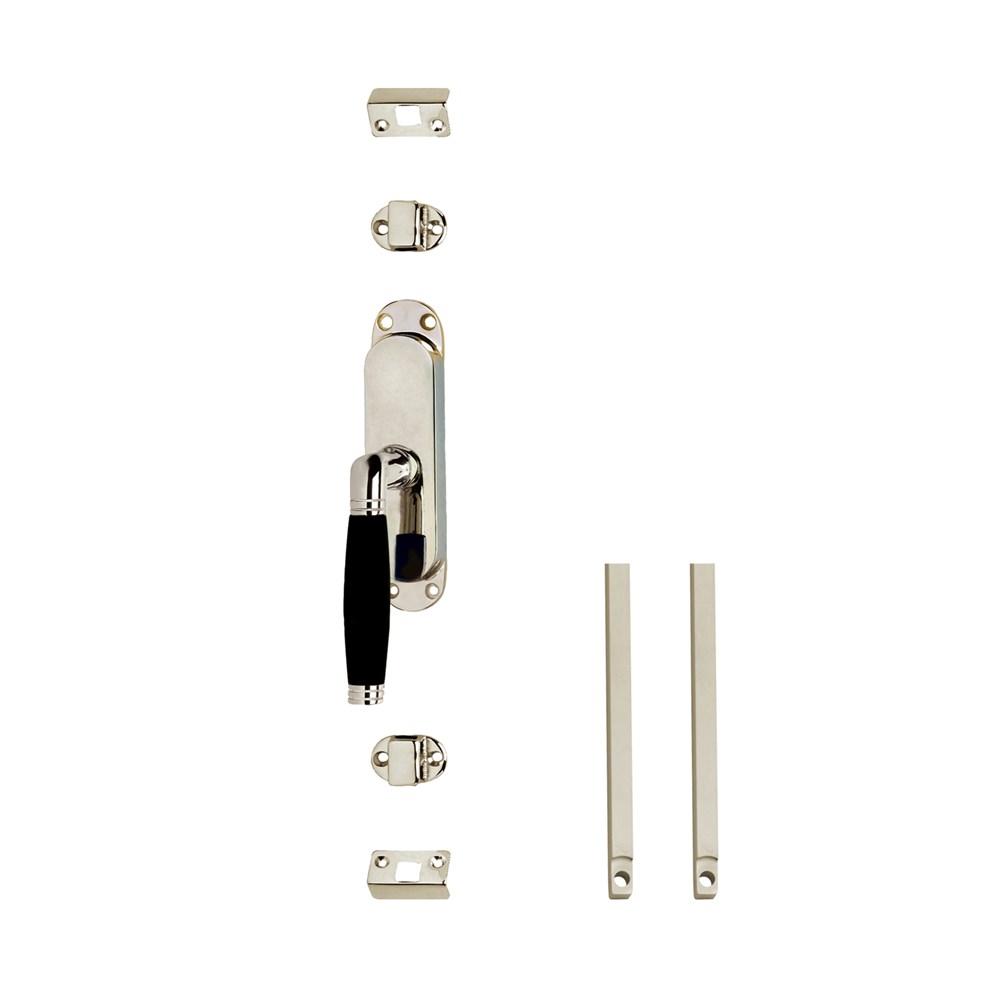 Set kruk-espagnolet links Ton 222 inclusief stangenset 2x 1250mm nikkel/ebbenhout afbeelding