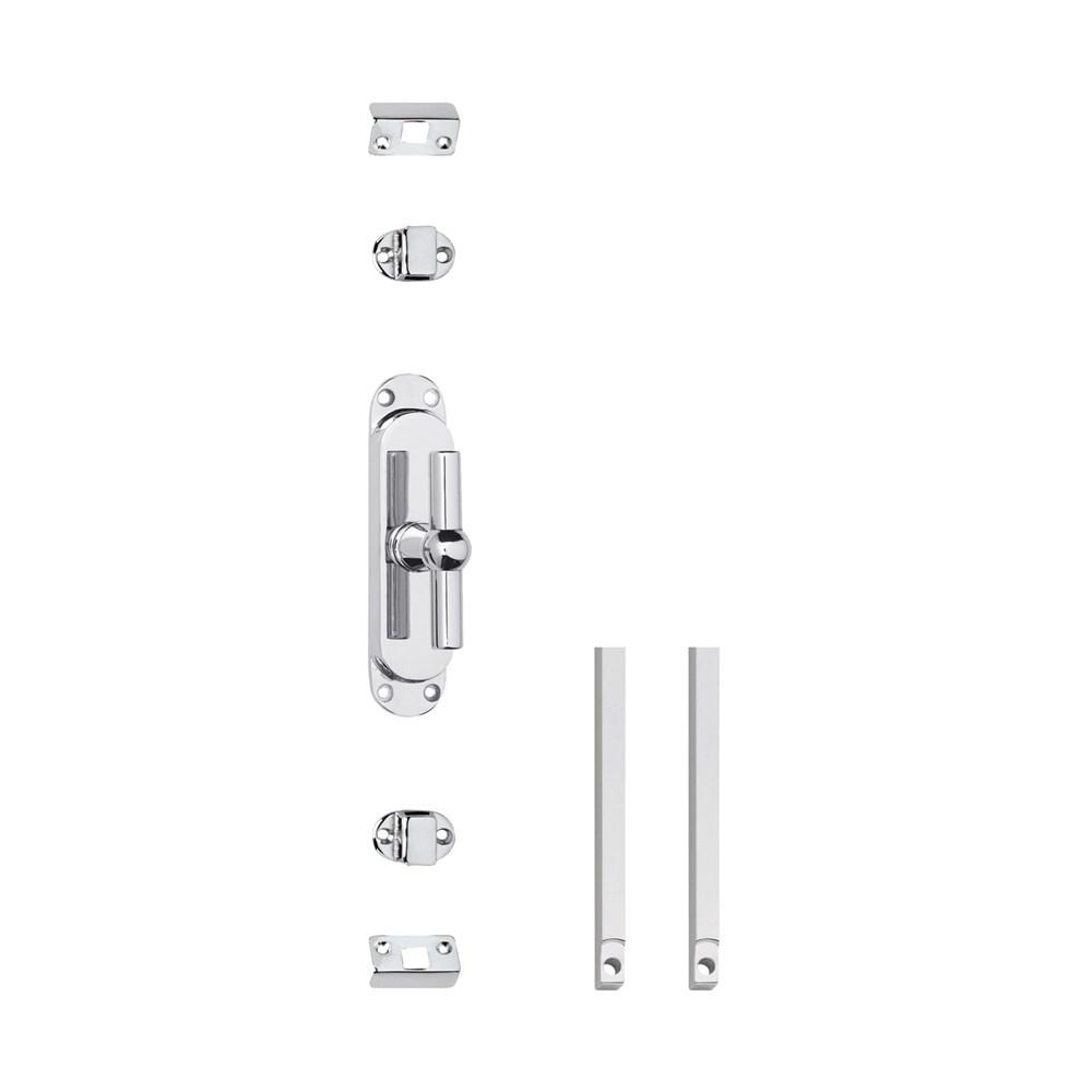 Set kruk-espagnolet T-kruk inclusief stangenset 2x 1250mm verchroomd afbeelding
